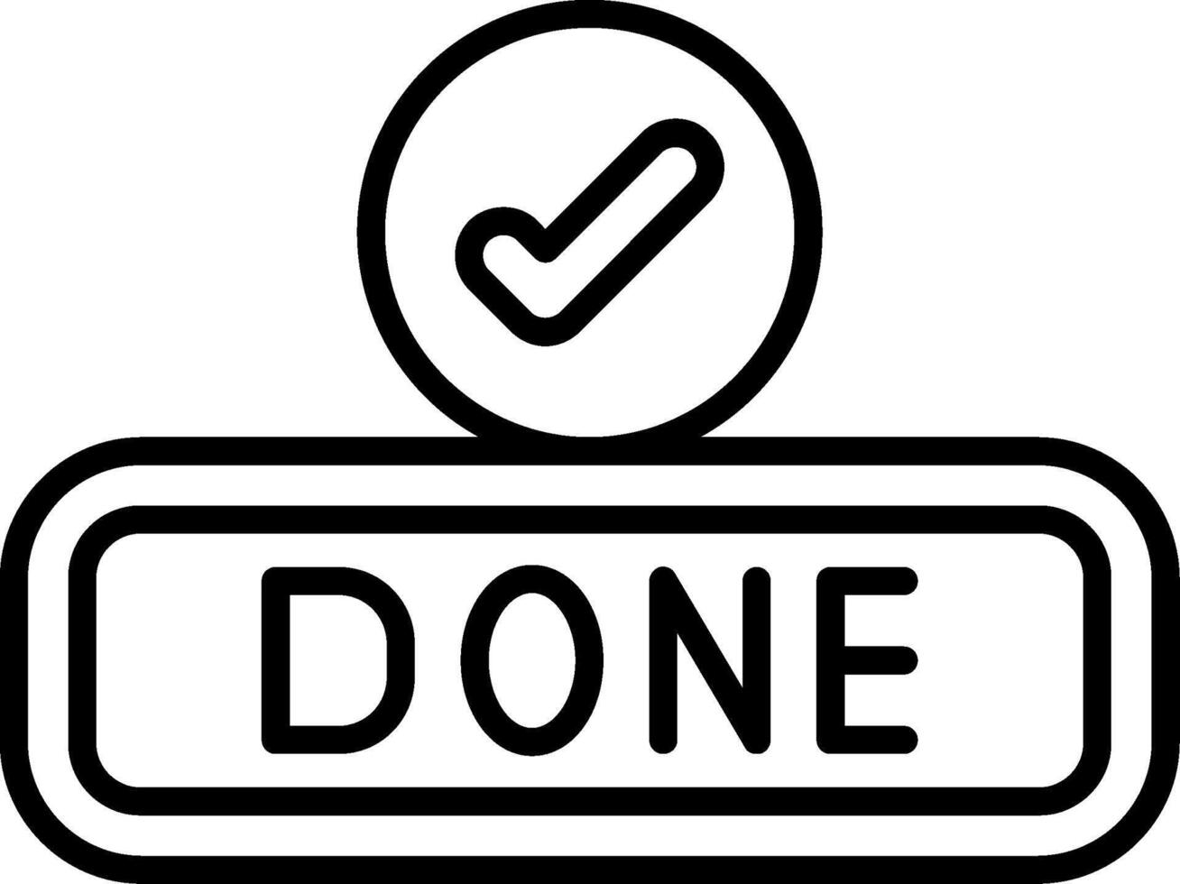 Done Line Icon vector