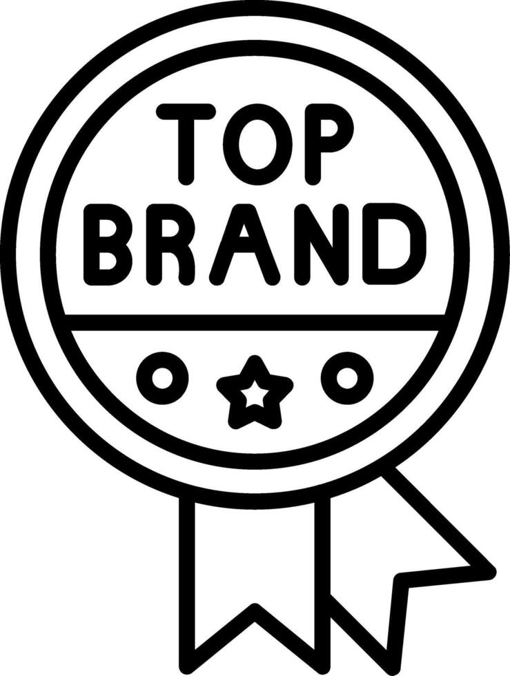 Top Brand Line Icon vector