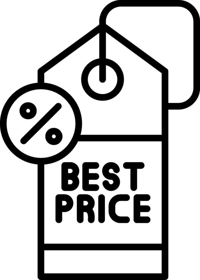 Best Price Line Icon vector