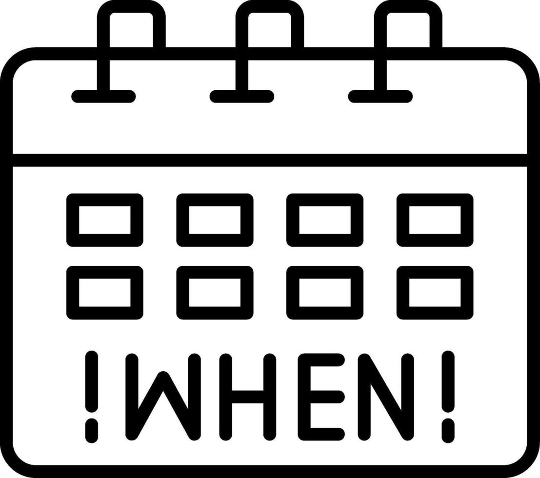 When Line Icon vector