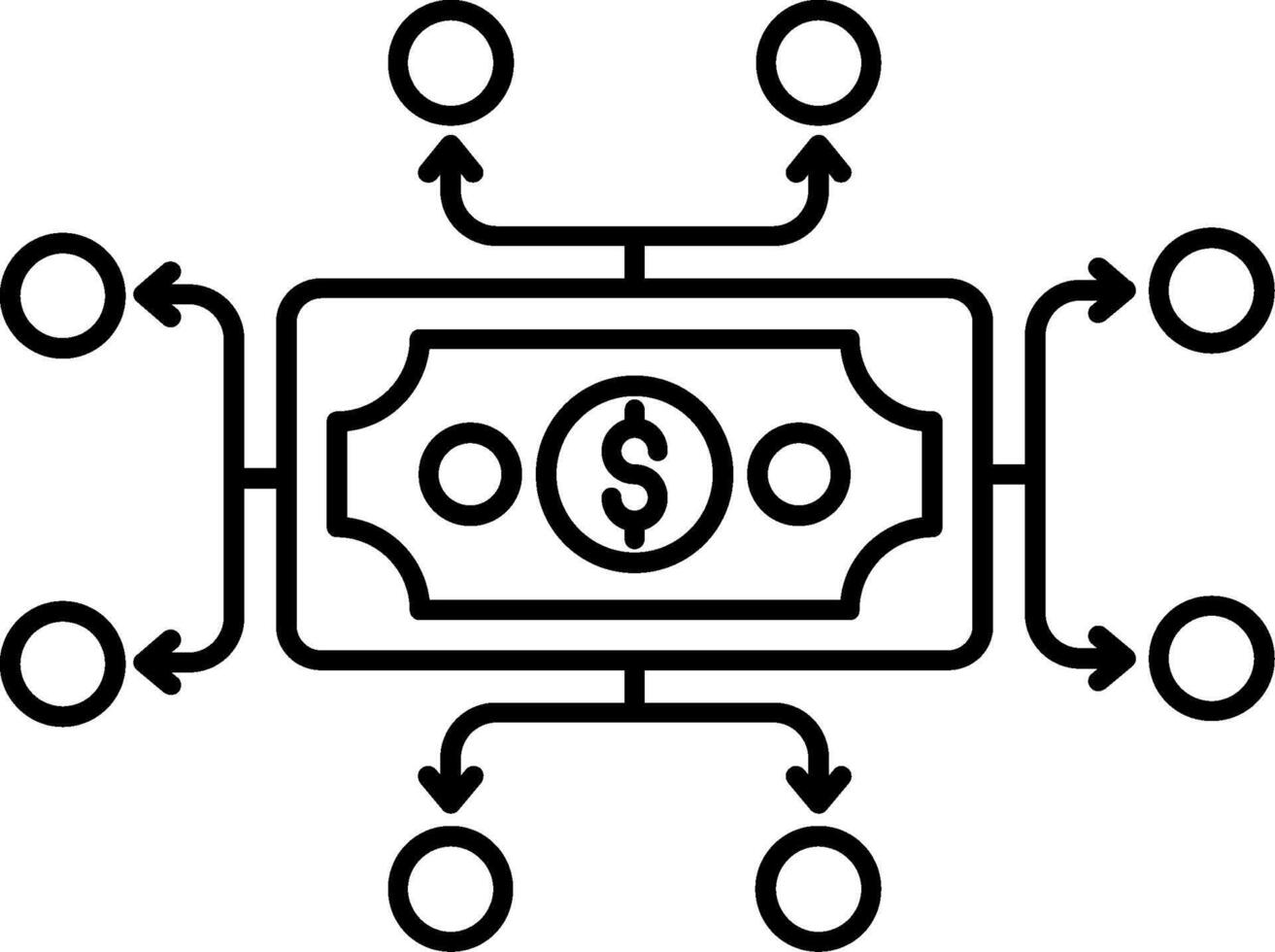 Expenses Line Icon vector
