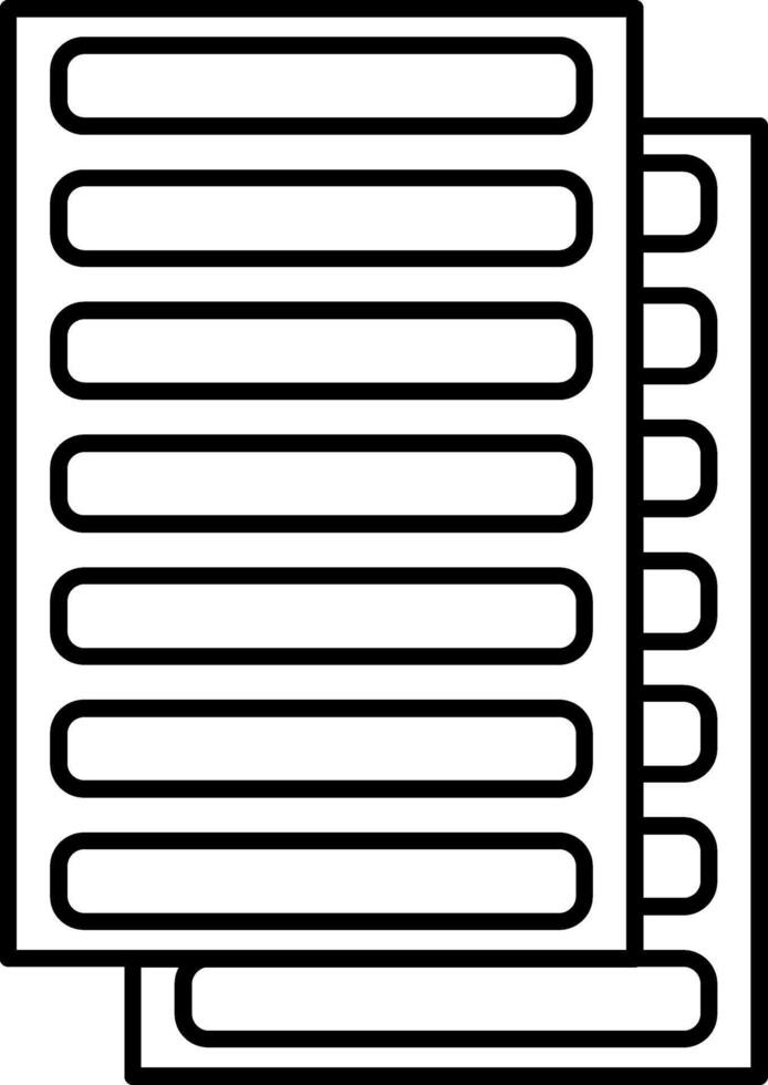 Daily Ledger Line Icon vector