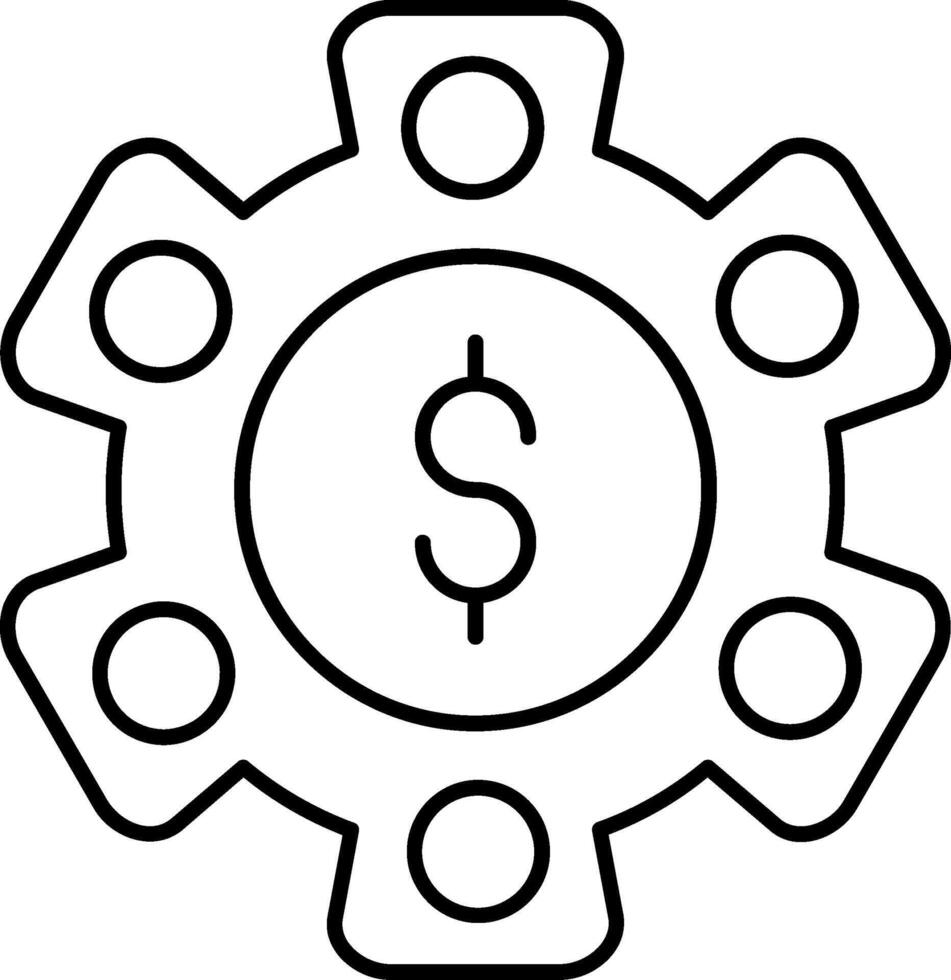 Asset Management Line Icon vector