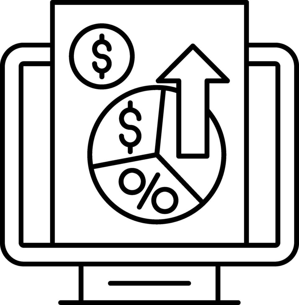 Profit Margin Line Icon vector