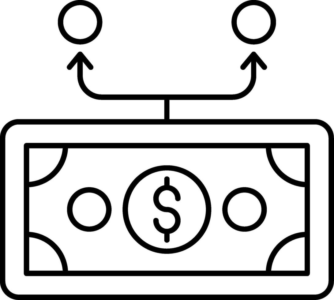 Expenses Division Line Icon vector