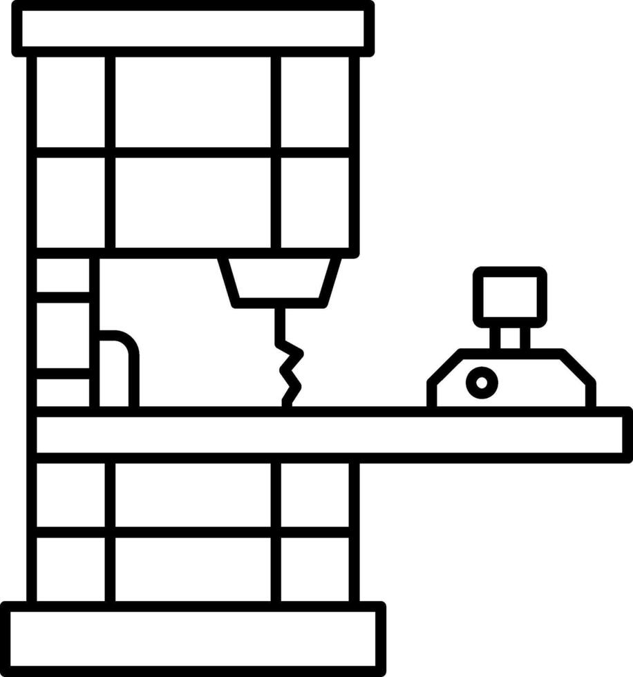 Band Saw Line Icon vector