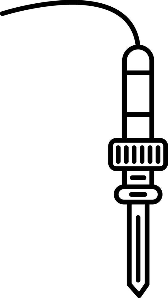 Soldering Iron Line Icon vector