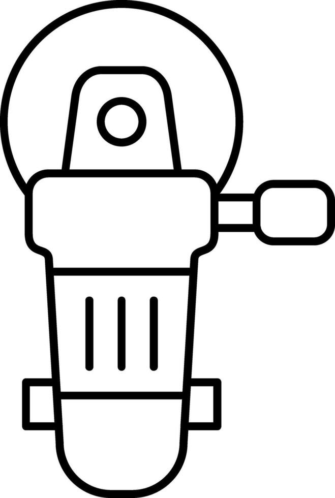 Angle Grinder Line Icon vector
