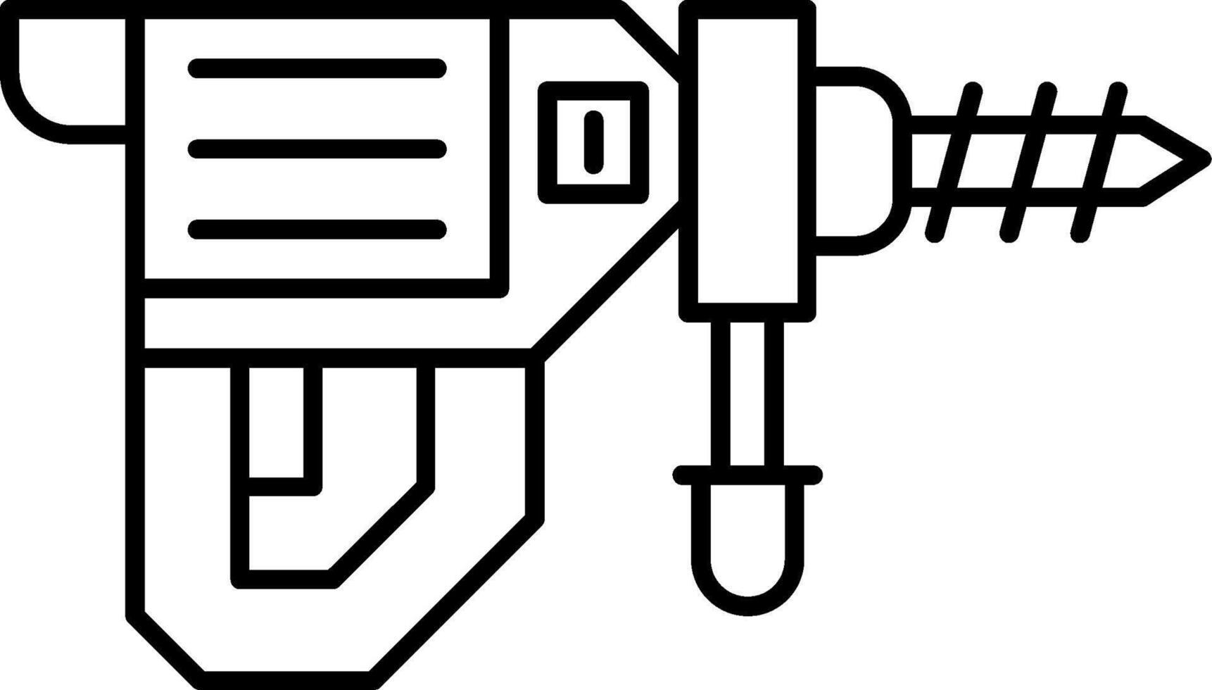 Rotary Hammer Line Icon vector