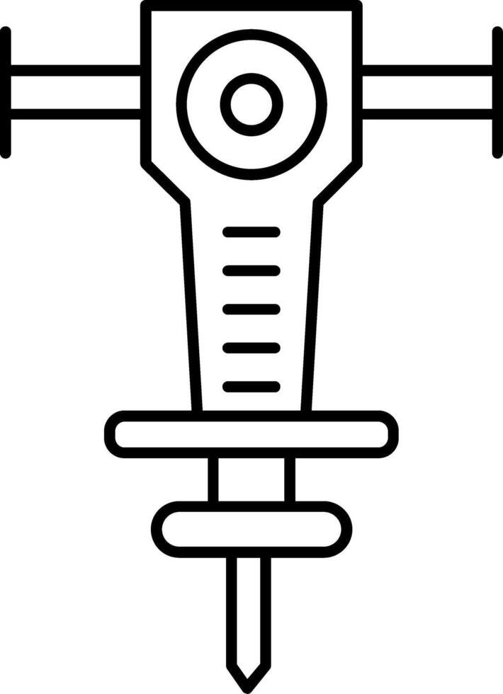 Jackhammer Line Icon vector