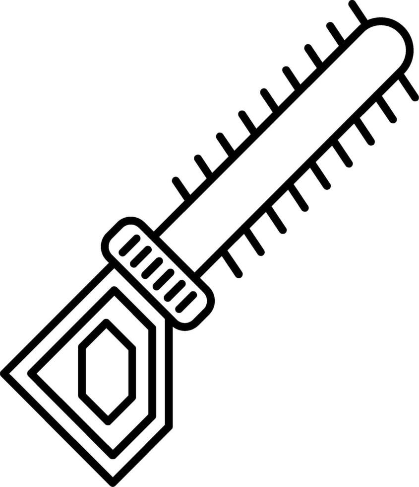 Hedge Trimmer Line Icon vector
