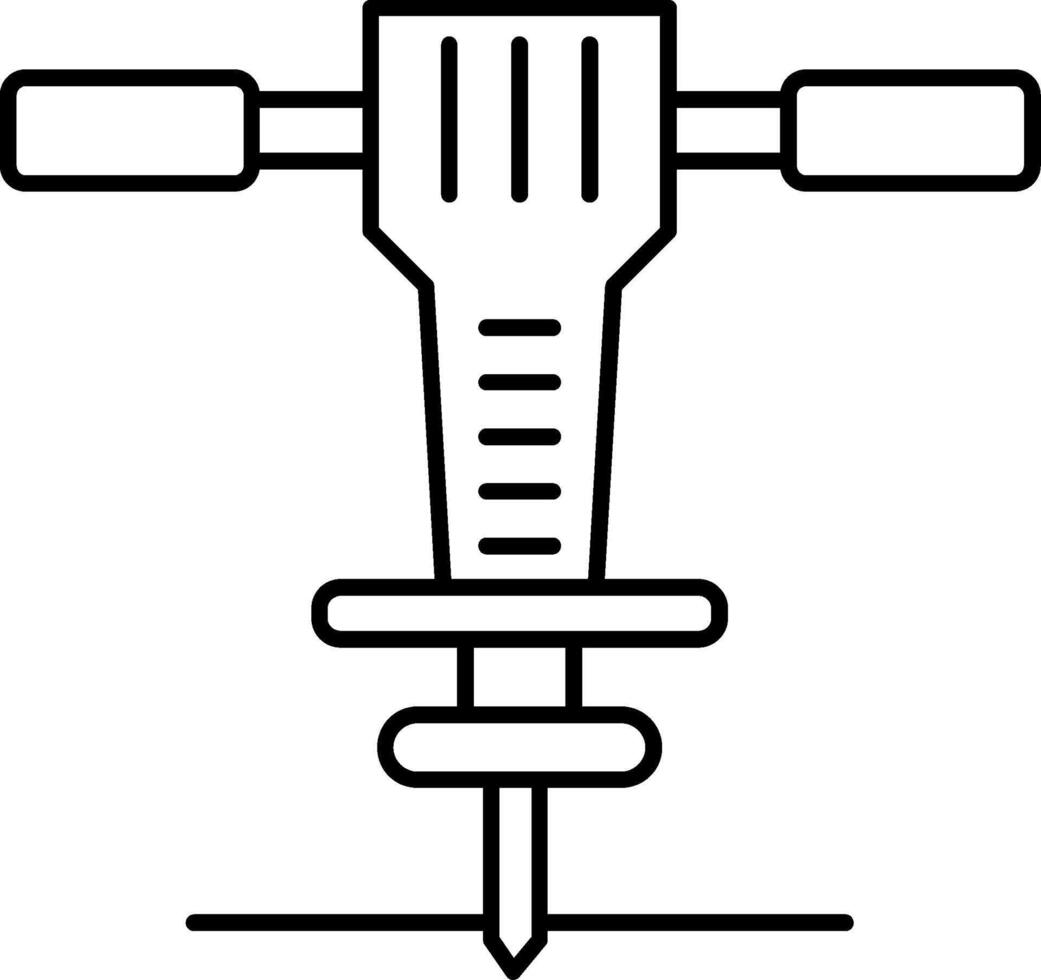 Jackhammer Line Icon vector