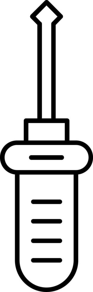 Screwdriver Line Icon vector