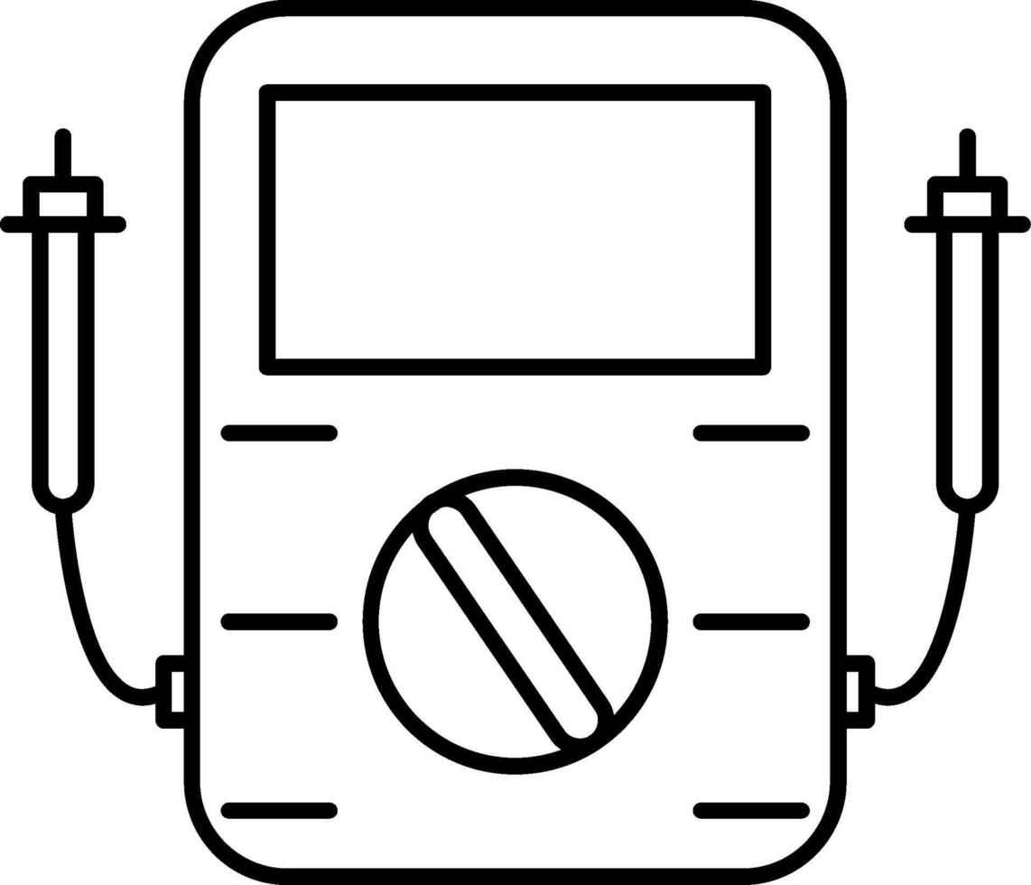 Voltmeter Line Icon vector