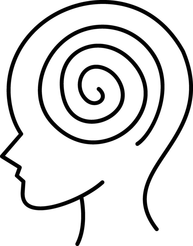 Hallucination Line Icon vector