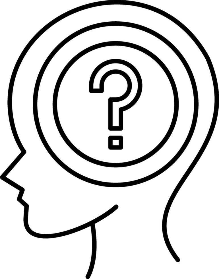 Confusion Line Icon vector