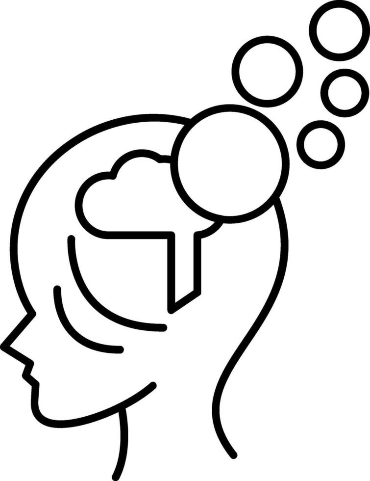 Amnesia Line Icon vector