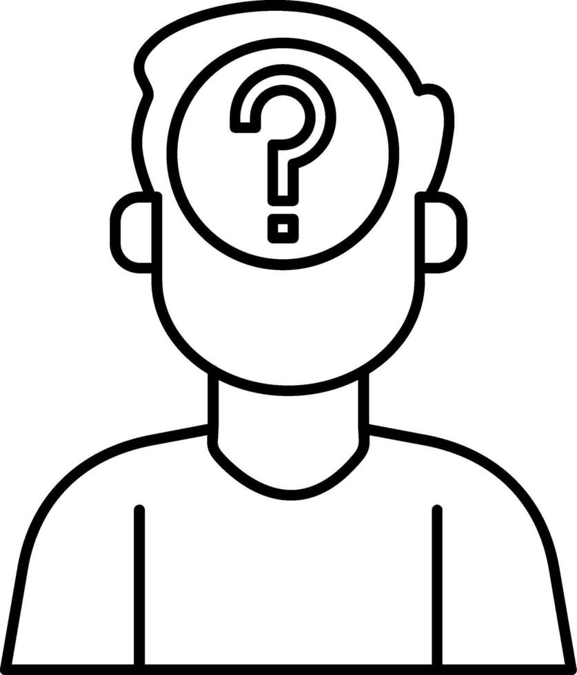 Confusion Line Icon vector