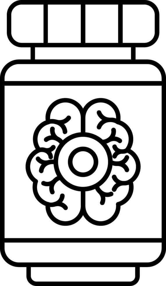 Pills Line Icon vector