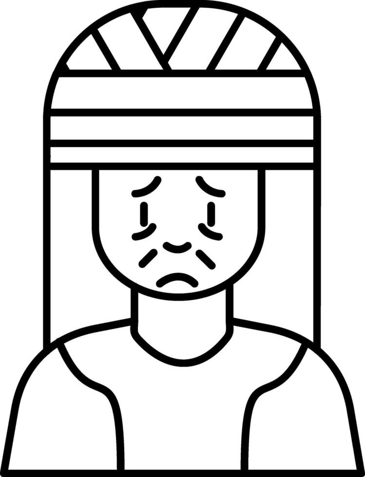 Head Injury Line Icon vector