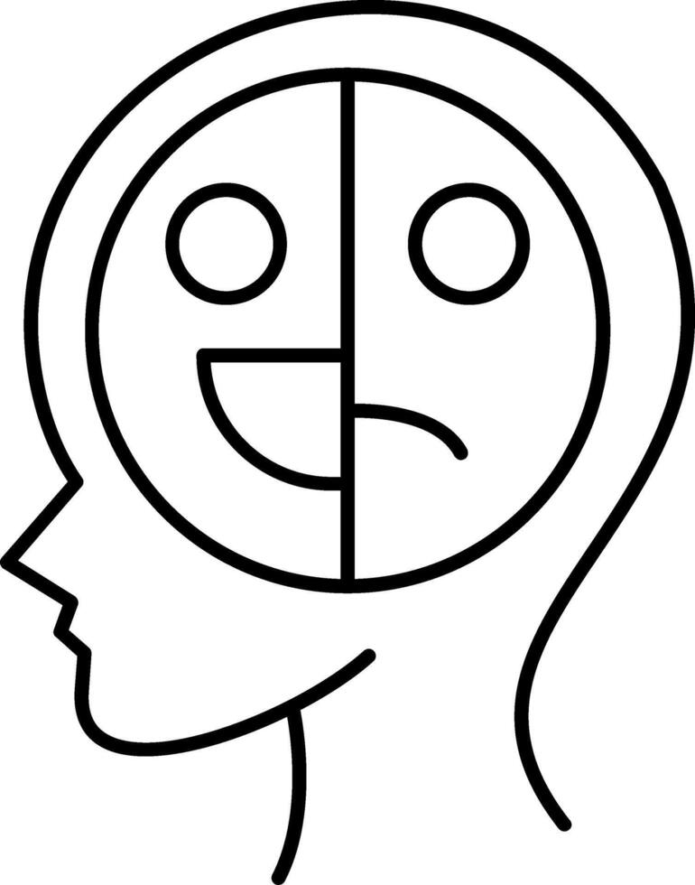 Mood Swings Line Icon vector