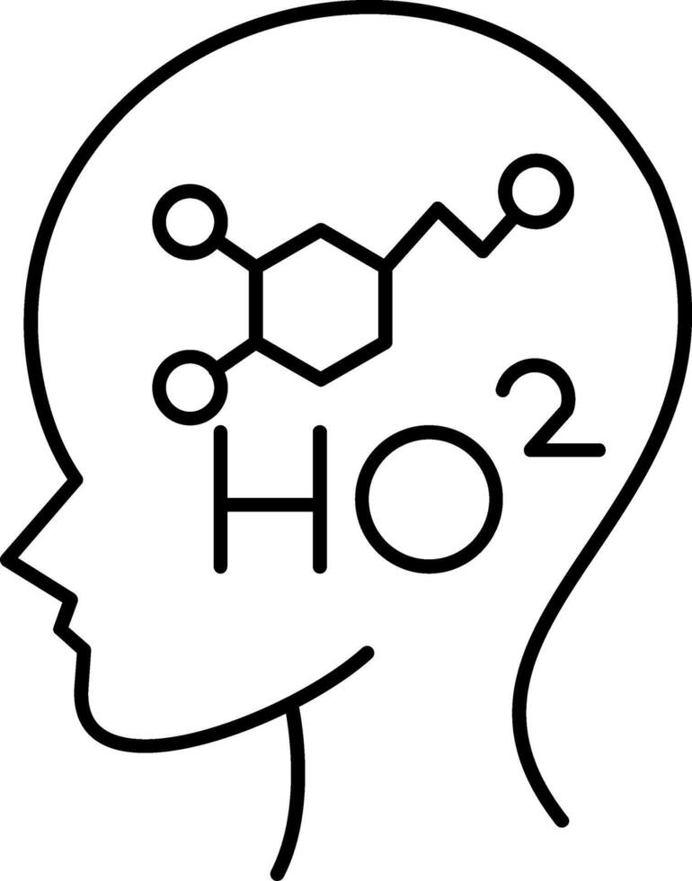 Dopamine Line Icon vector