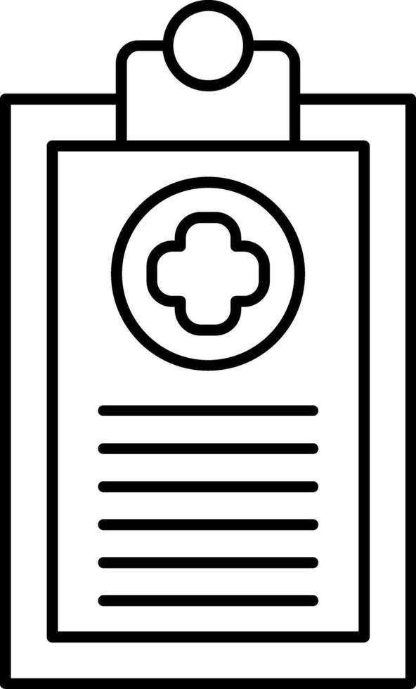 Medical Report Line Icon vector