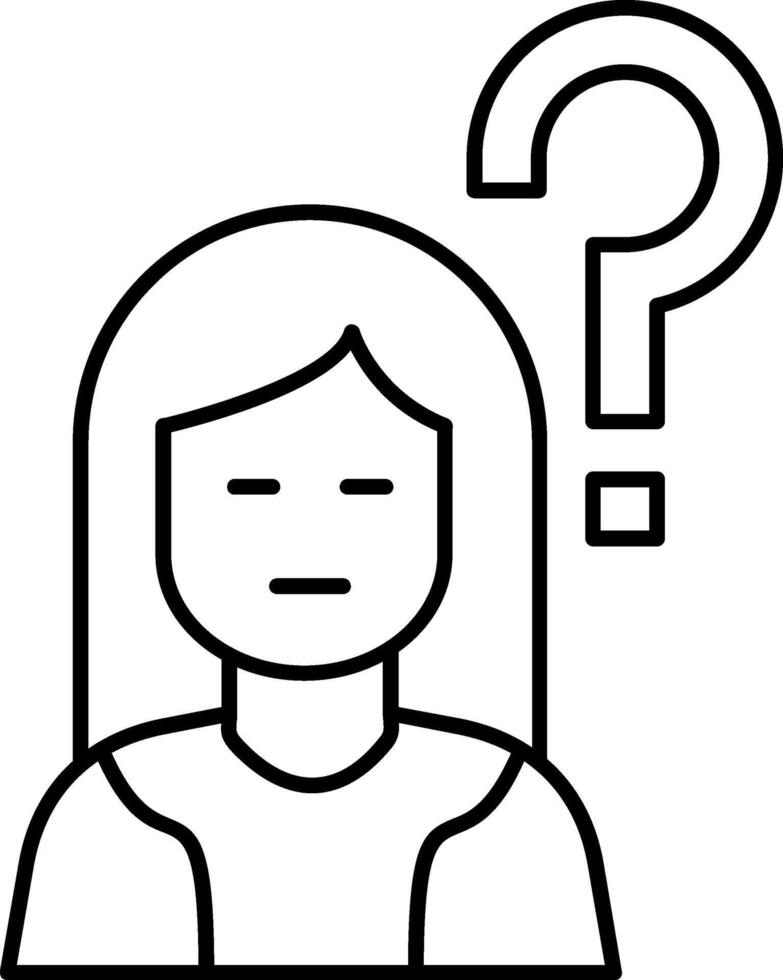 Confusion Line Icon vector