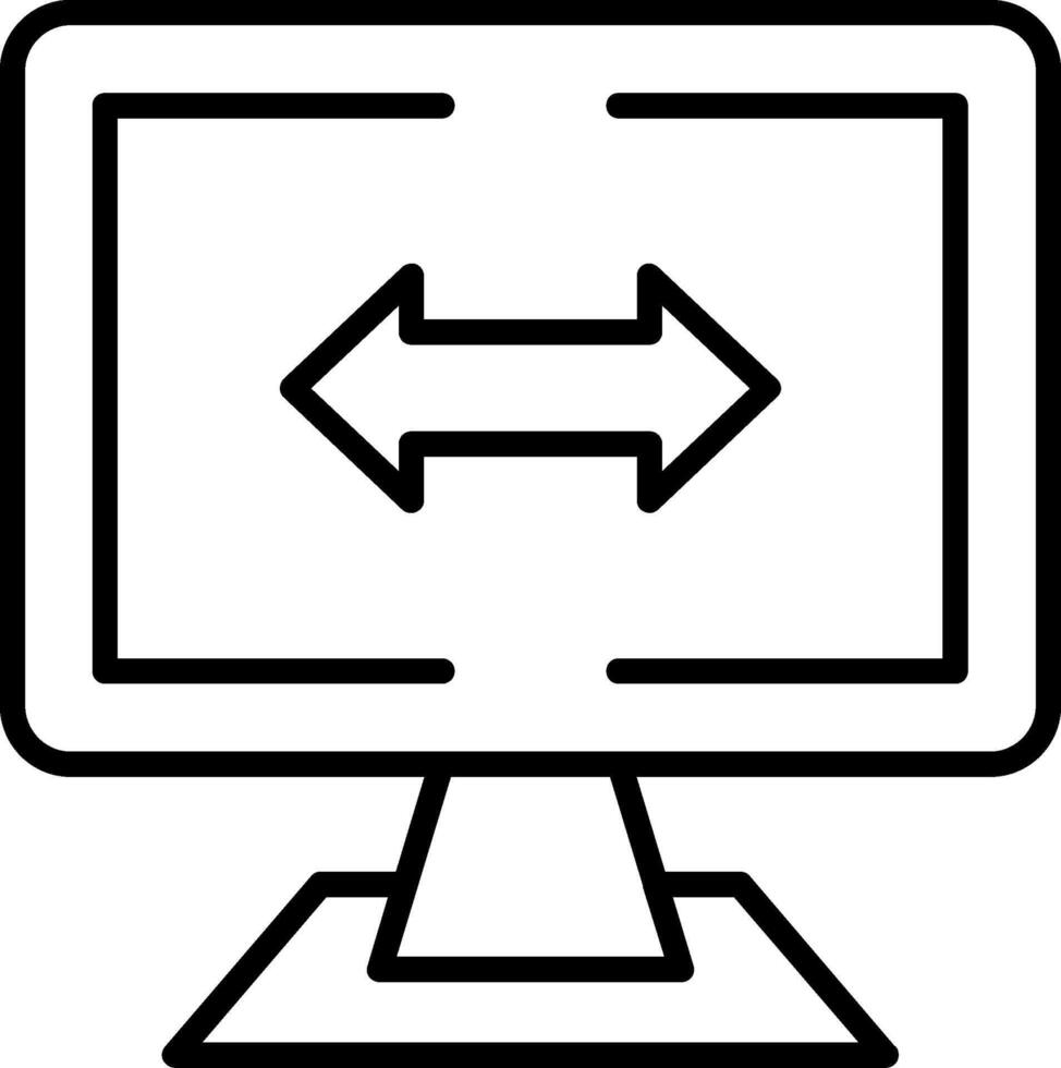 Gap Measurement Line Icon vector