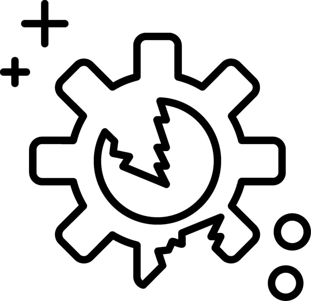 Disruption Line Icon vector