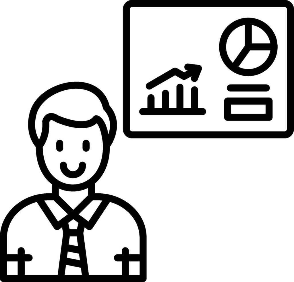 Profit Strategy Line Icon vector