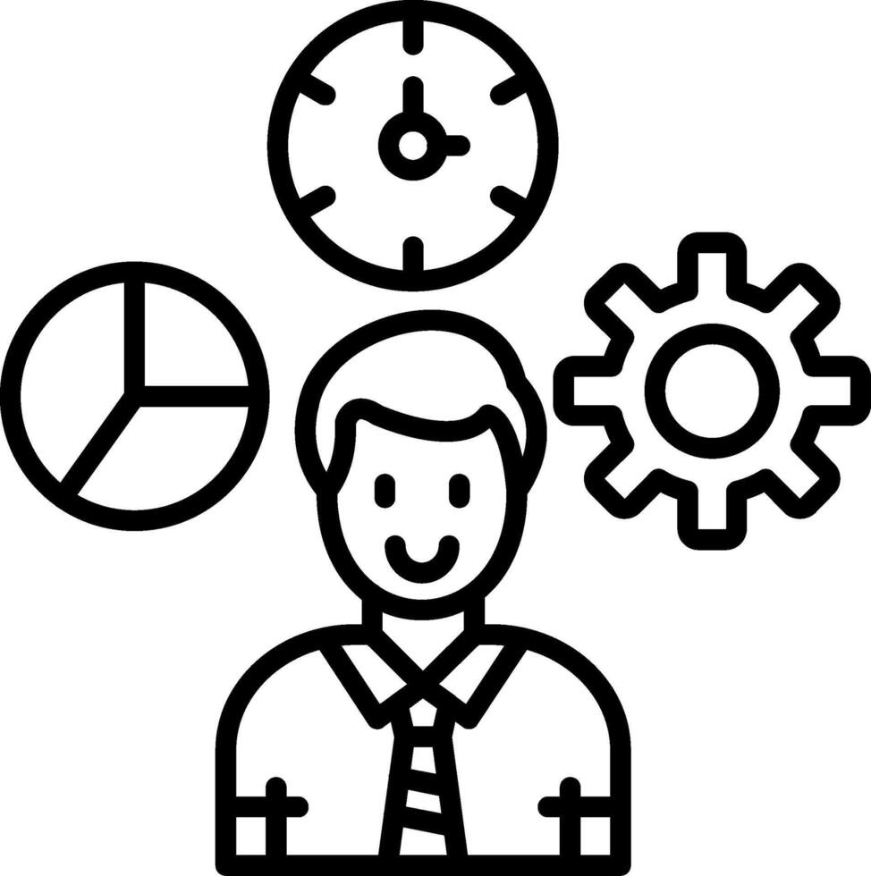 Flexible Job Hours Line Icon vector