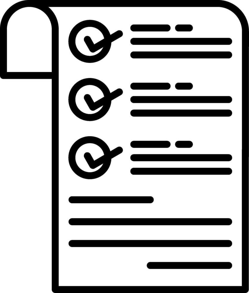 Checklist Line Icon vector