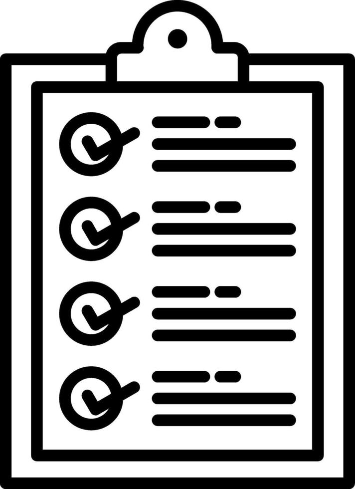 Checklist Line Icon vector