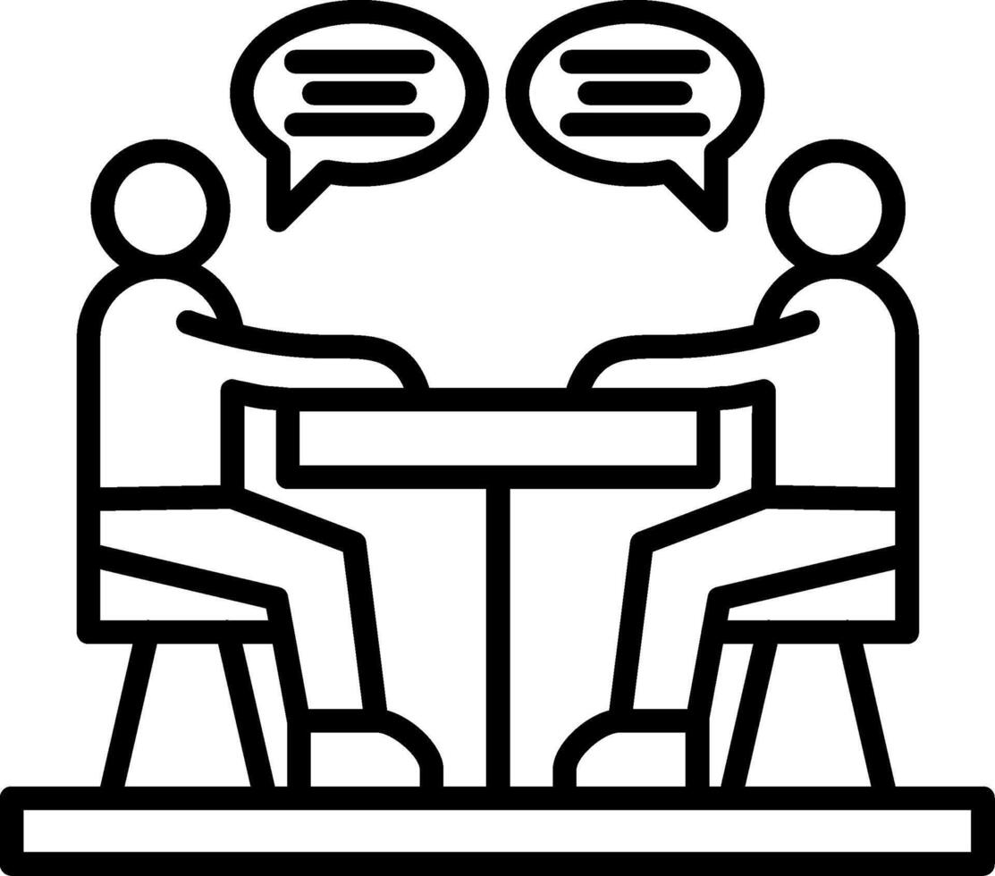 Discussion Line Icon vector
