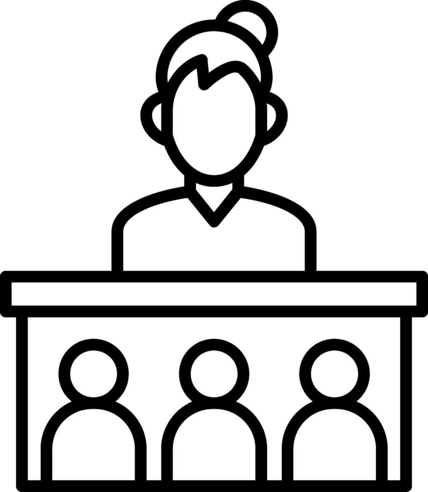 Physical Coaching Line Icon vector