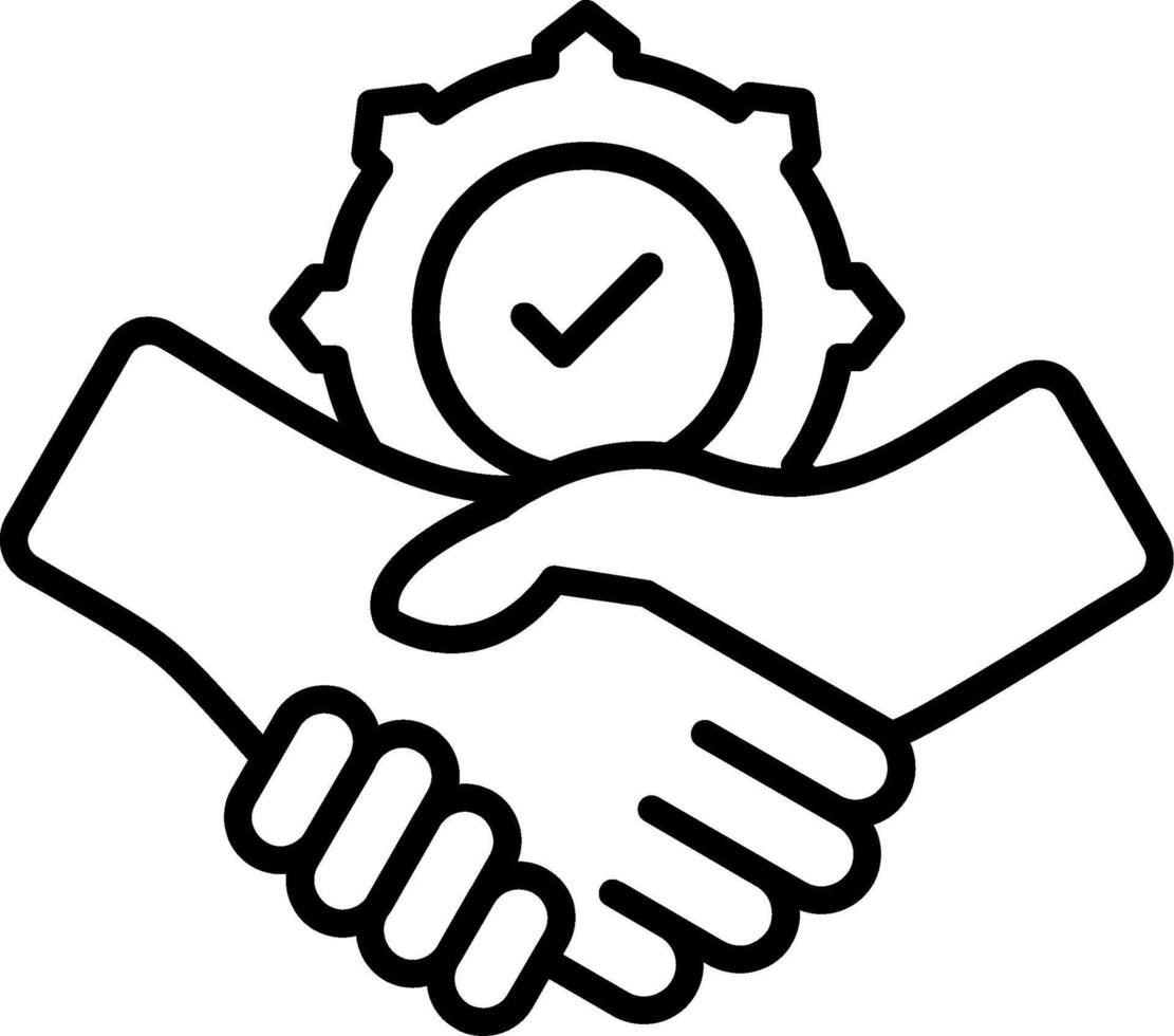 Cooperation Line Icon vector