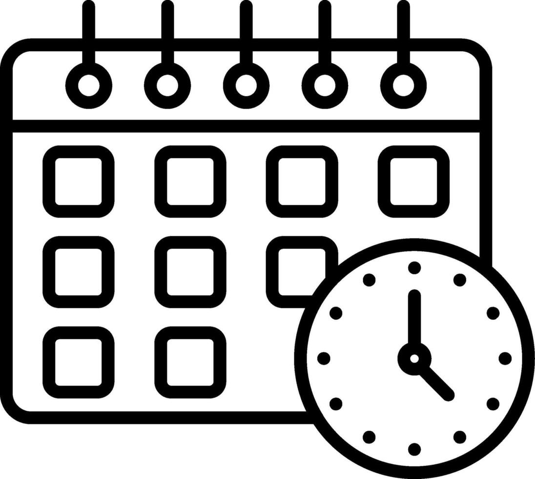 Planner Line Icon vector