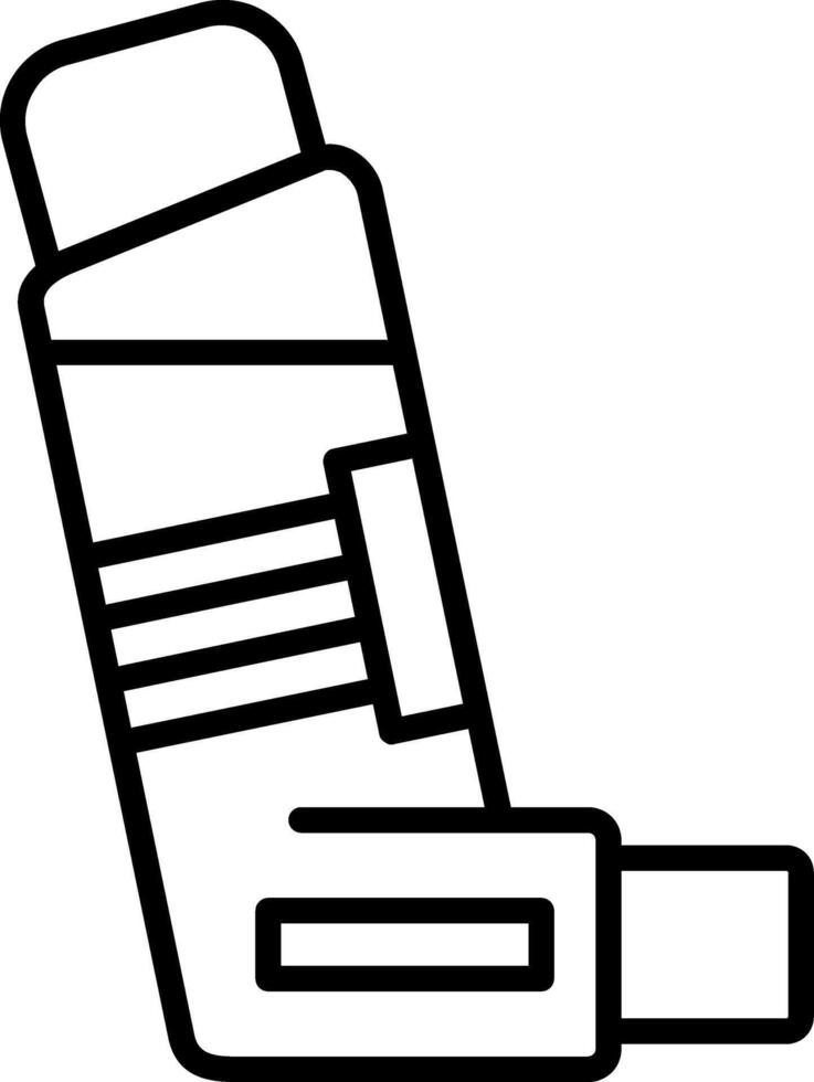 Inhaler Line Icon vector