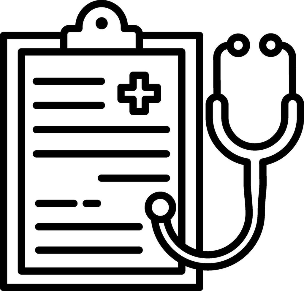 Medical Check Line Icon vector
