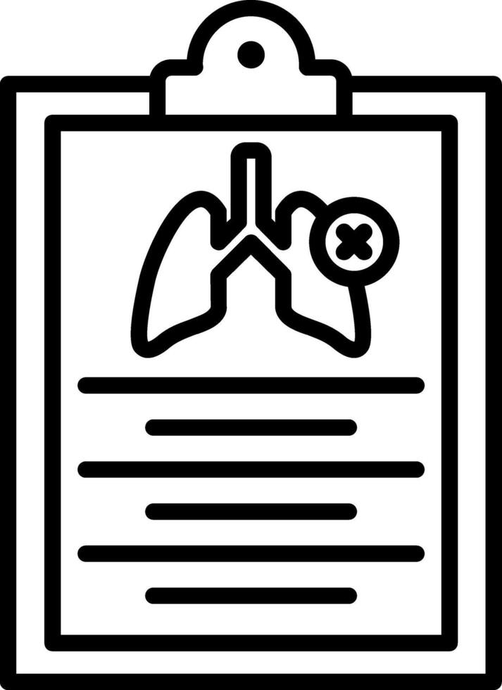 Tuberculosis Patient History Line Icon vector