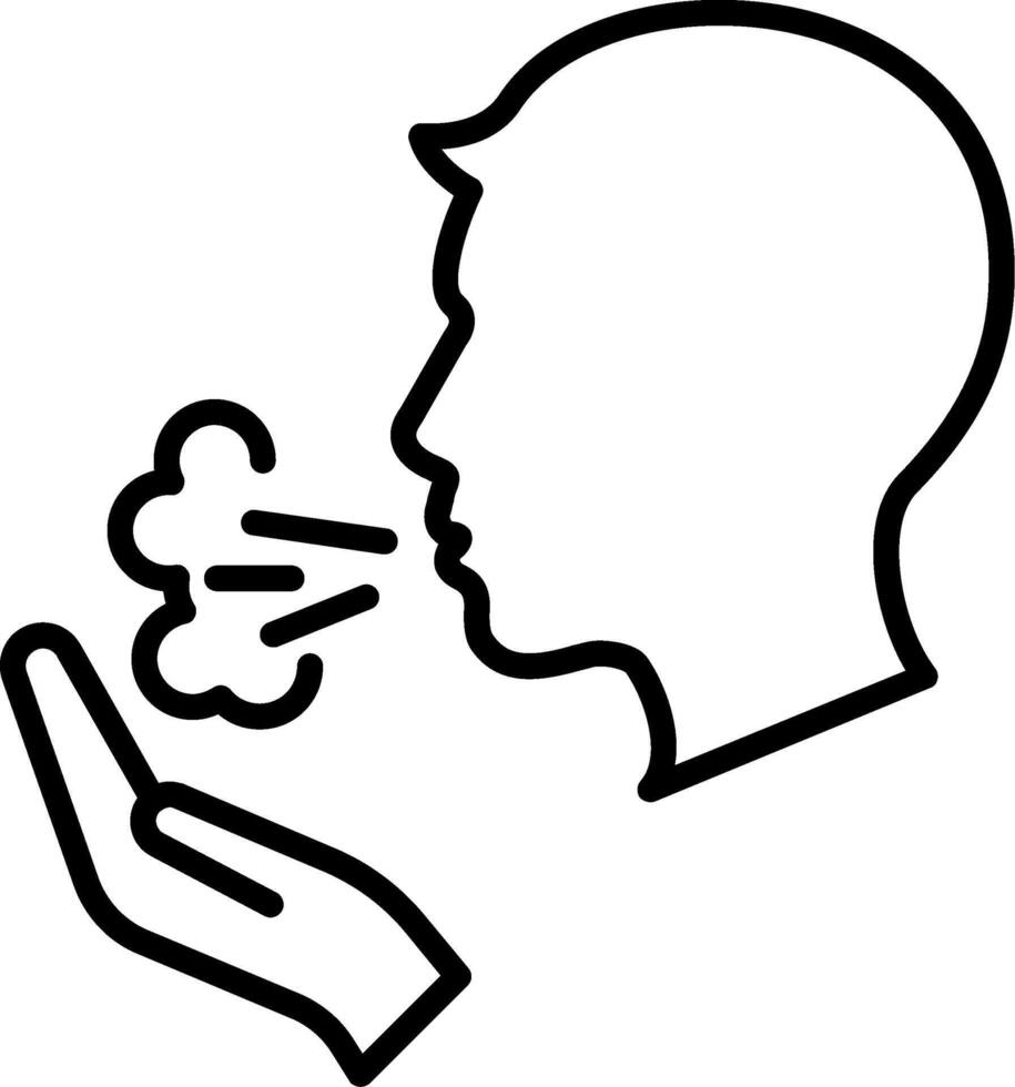 Blood Cough Line Icon vector