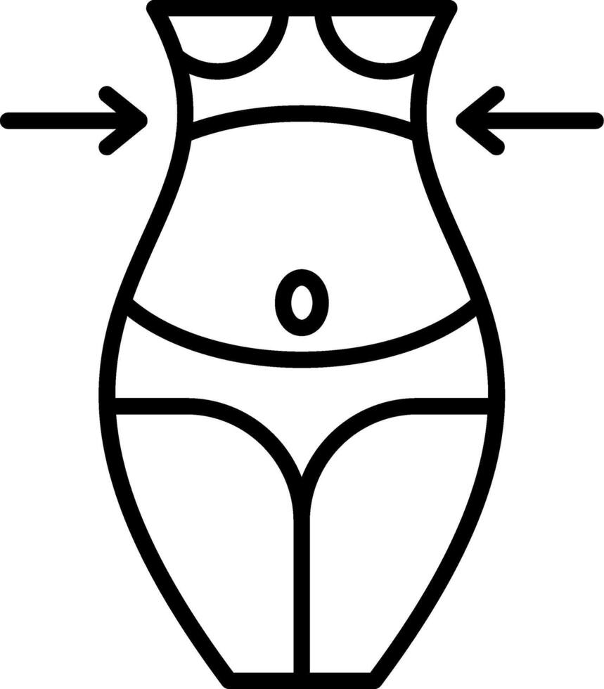 Fat Loss Line Icon vector