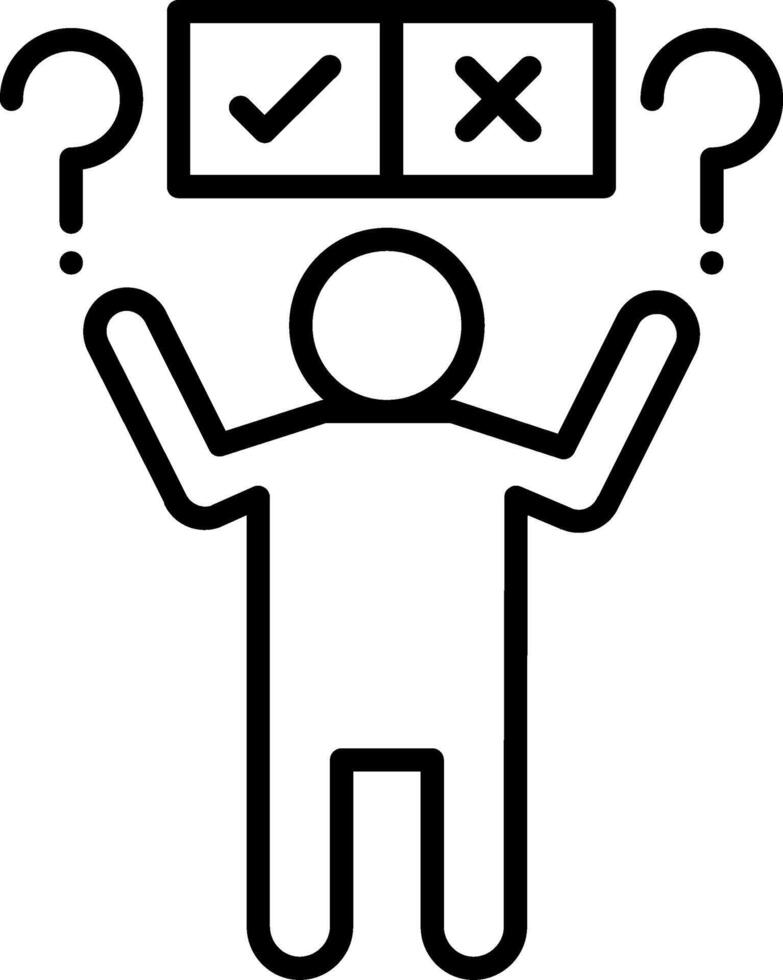Confusion Line Icon vector