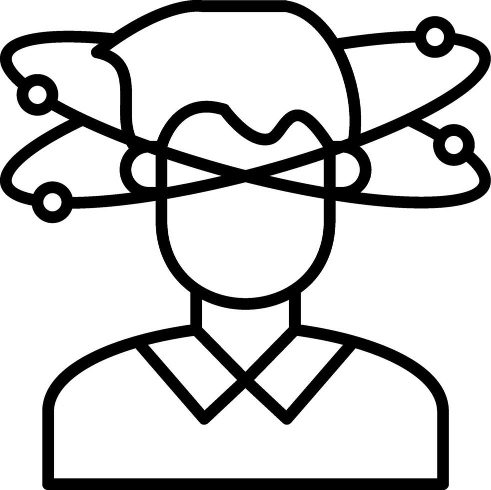 Dizziness Line Icon vector