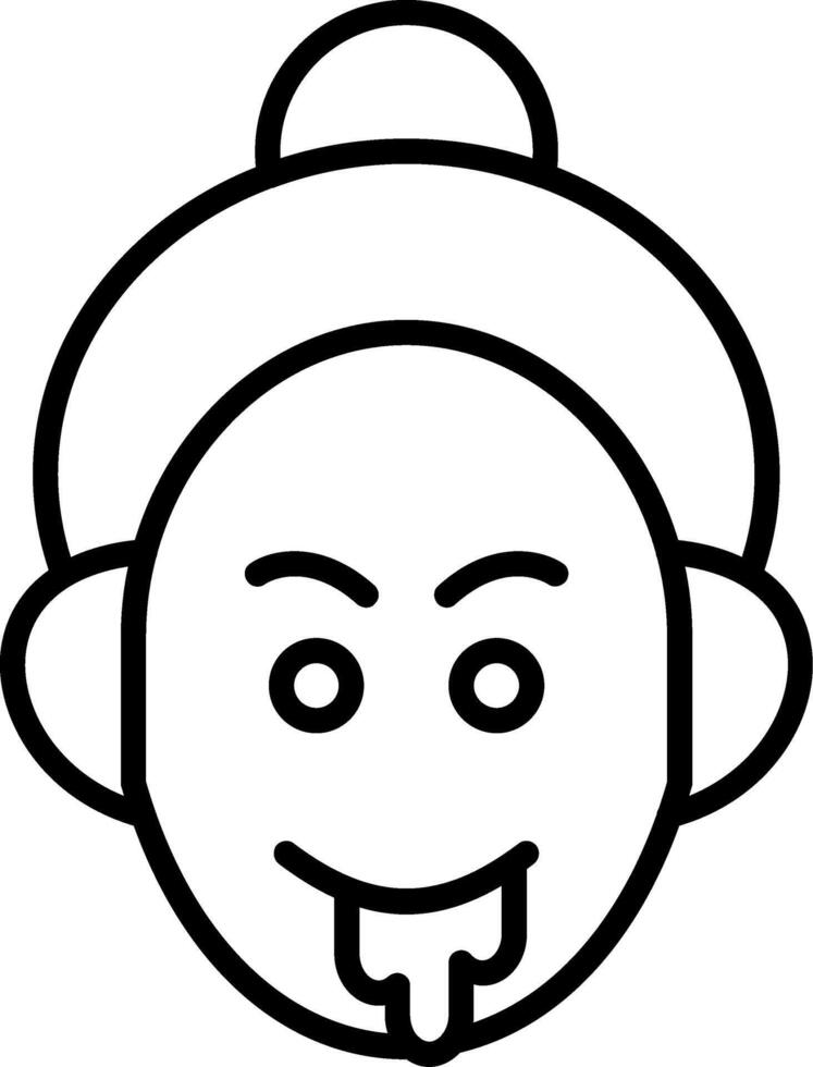 Drooling Line Icon vector