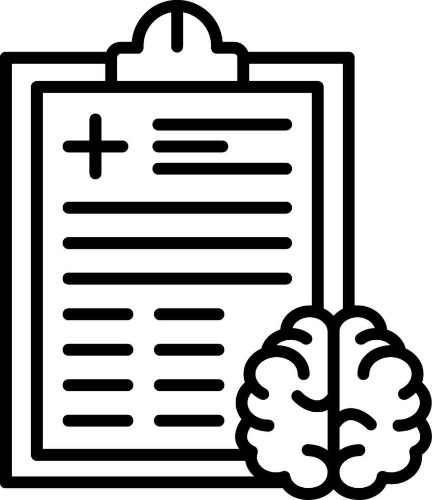Medical Report Line Icon vector