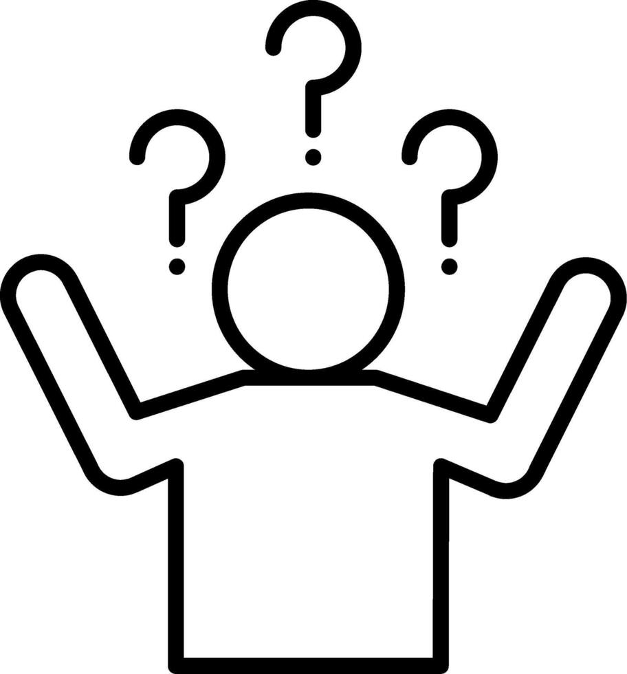 Confusion Line Icon vector