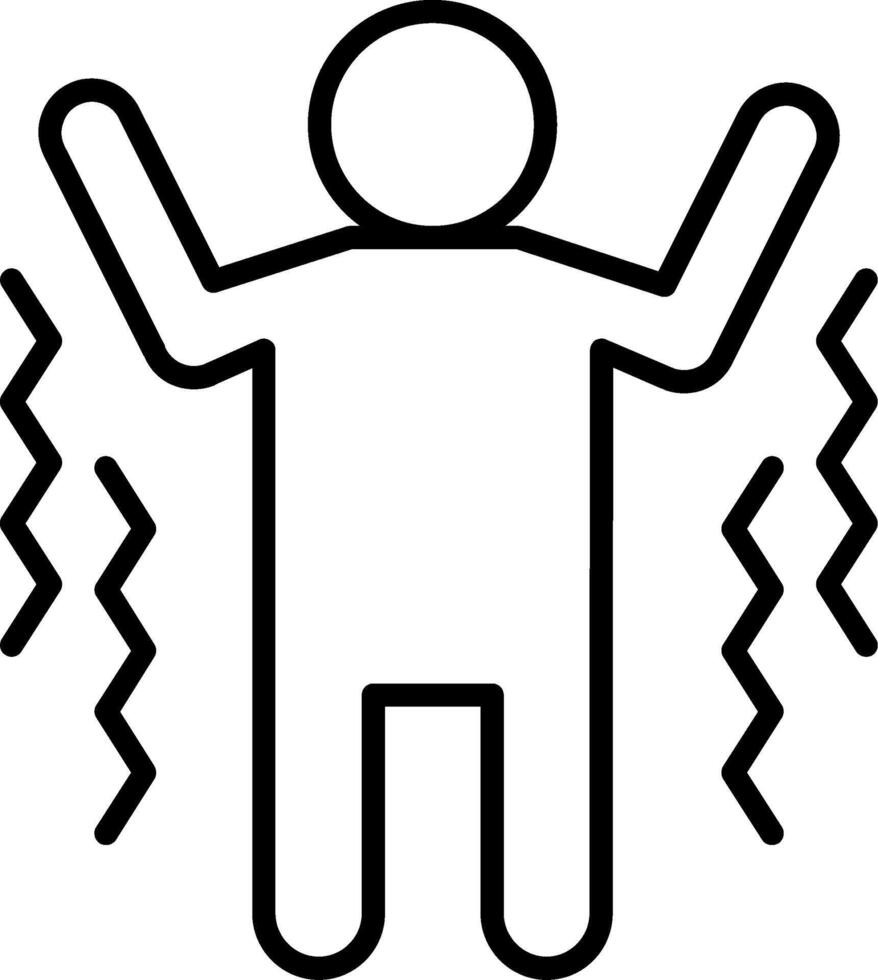 Tremor Line Icon vector