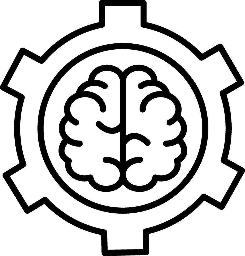 Brain Functions Line Icon vector